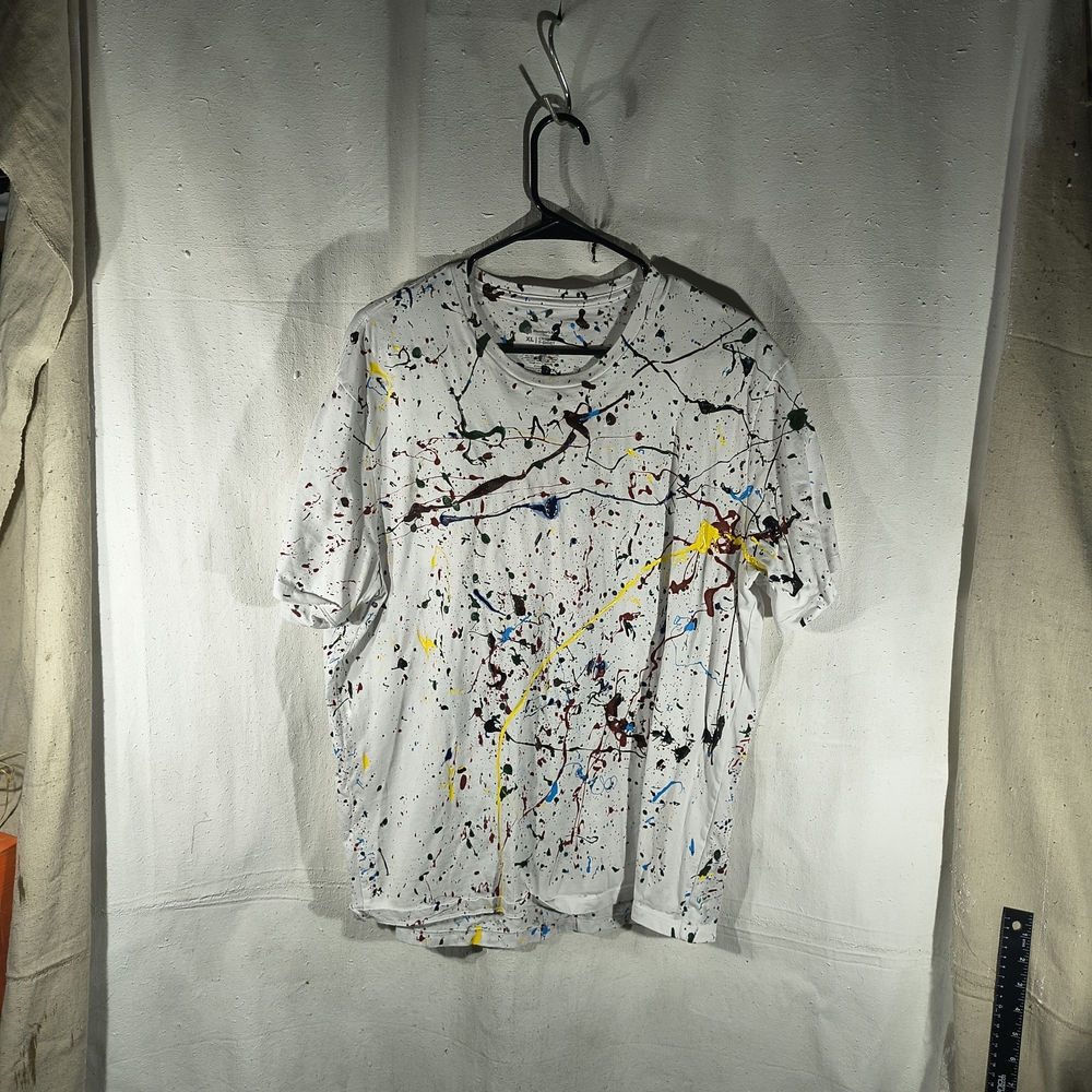 Timothy Designs Unisex Size XL White T Shirt W/Unique Street Wear Art Design